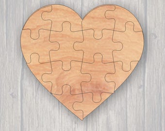 Blank Wood Puzzle Etsy