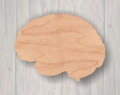 Brain. Unfinished wood cutout. Wood cutout. Laser Cutout. Wood Sign. Sign blank. Ready to paint. Door Hanger.
