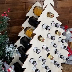 Beer Advent Calendar 24 Pack Tipsy tree Beer tree Table top display Christmas tree decor Christmas decor Advent countdown calendar image 2