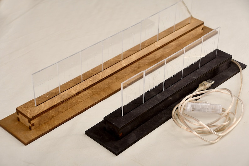 Customizable LED Sign with Wood Base, USB Powered image 10