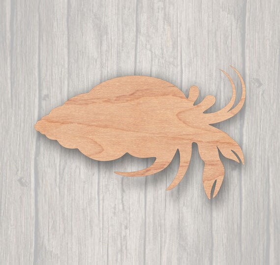 Hermit Crab. Unfinished Wood Cutout. Wood Cutout. Laser Etsy