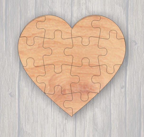 Sublimation Puzzles Blanks with 75 Pieces Heart Kenya