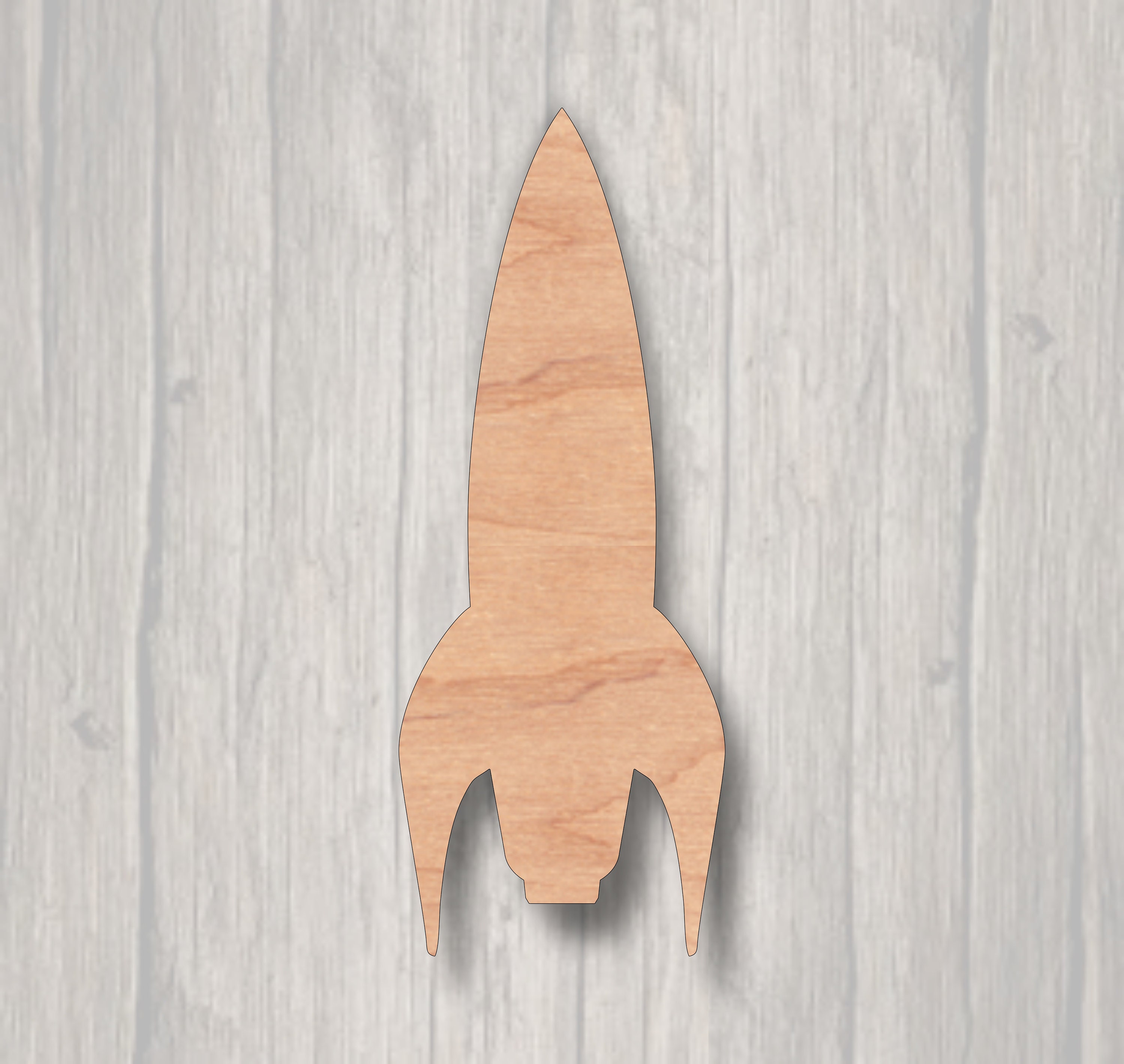 Wooden Rocket Cutout, 12 x 5-1/2