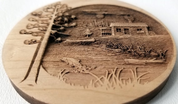 3D Ornament House 3 Pieces Laser Cut Out Unfinished ORN81 3D Ornament House 3 Pieces Laser Cut Out Unfinished ORN81