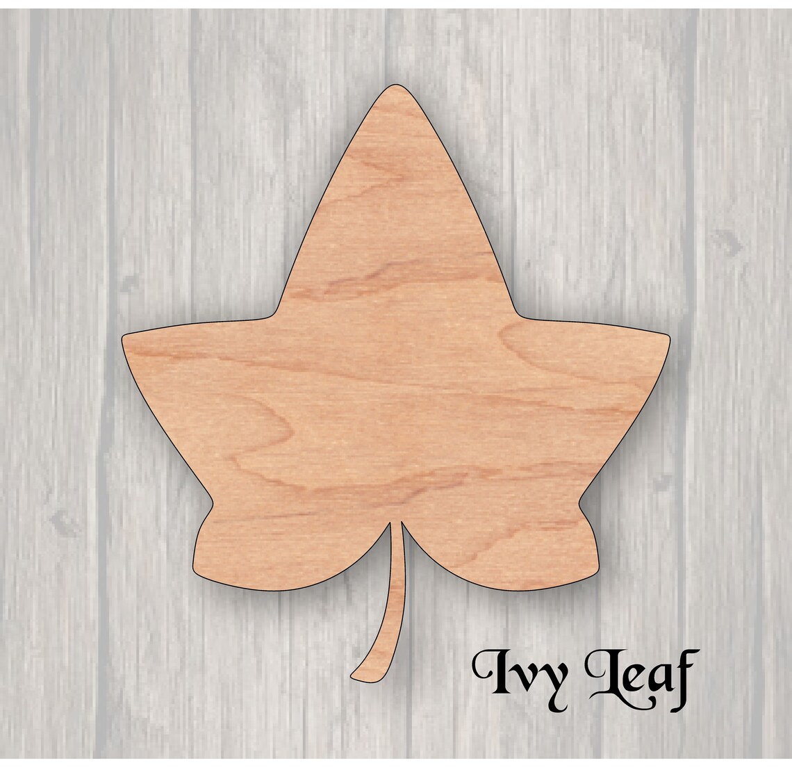 Ivy Leaf. Unfinished Wood Cutout. Wood Cutout. Laser Cutout. Etsy