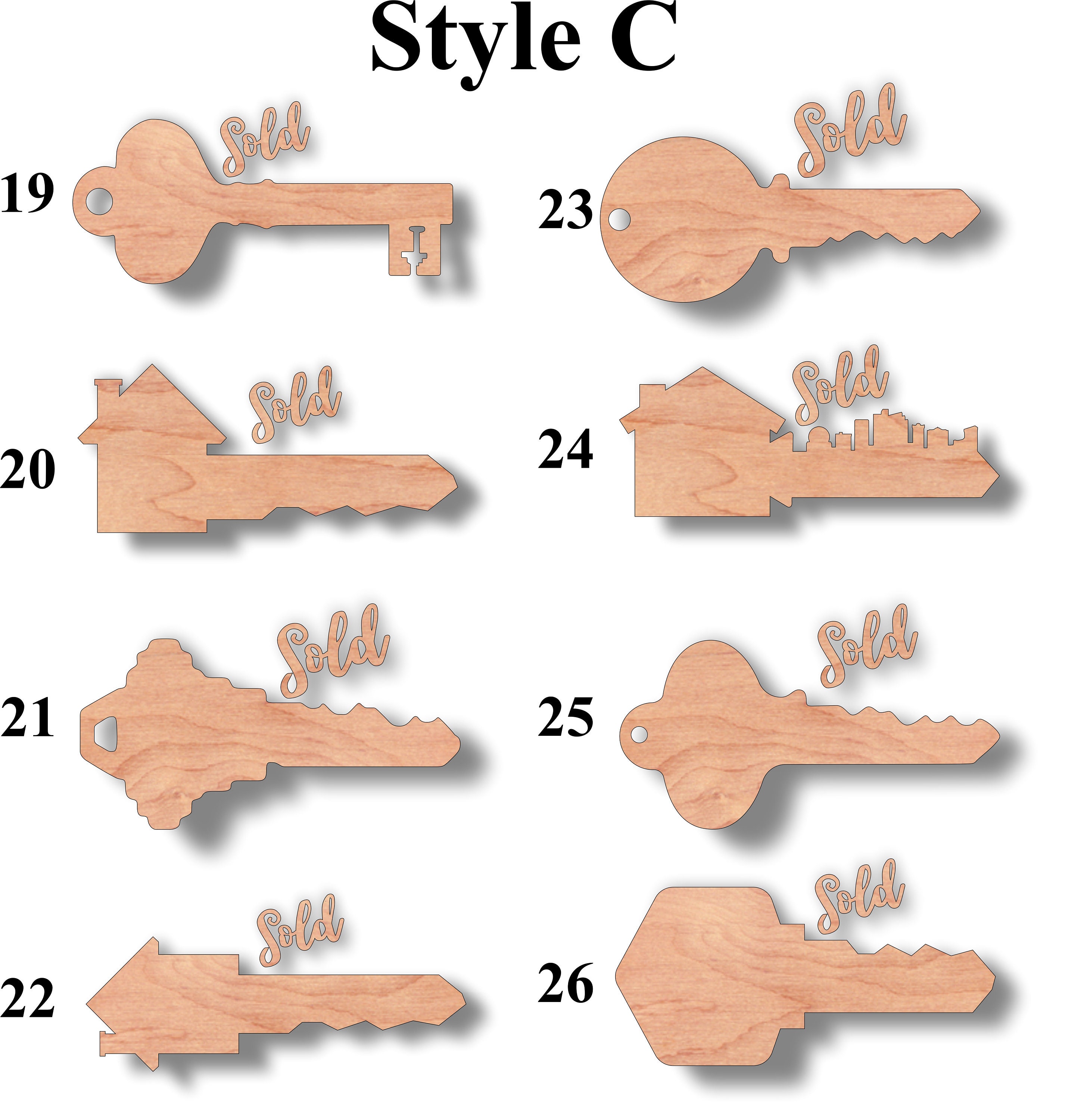 Rectagle Realtor Key Realtor Key for Real Estate Sale or Realty Closing When Selling a Home ...