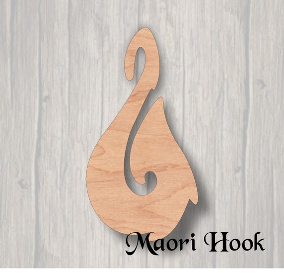 Maori Fish Hook. Unfinished Wood Cutout. Wood Cutout. Laser Etsy