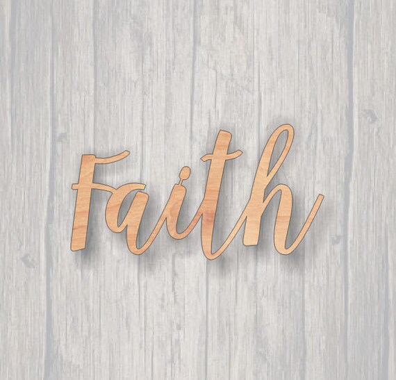 Faith Unfinished Wood Wooden Faith Wood Faith Cutout