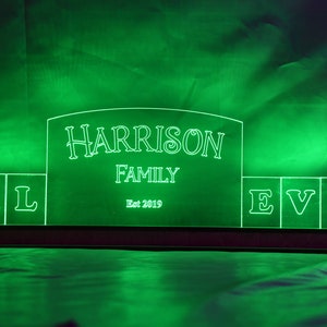 Customizable LED Sign with Wood Base, USB Powered image 3
