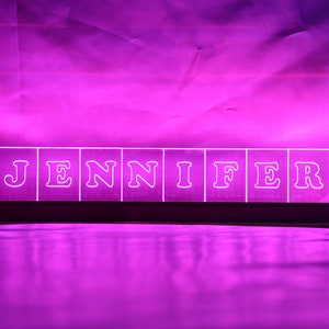 Customizable LED Sign with Wood Base, USB Powered image 5