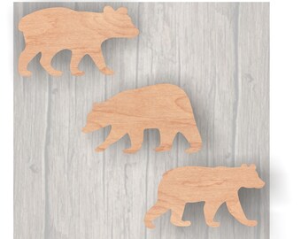 Bear. Wood cutout.  Laser Cutout. Wood Sign. Unfinished wood cutout. Sign blank. Ready to paint. Door Hanger.
