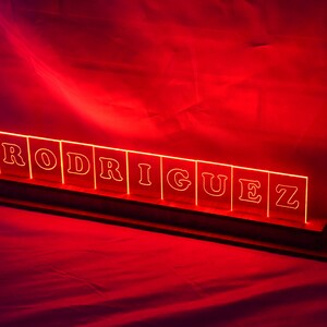 Customizable LED Sign with Wood Base, USB Powered image 9