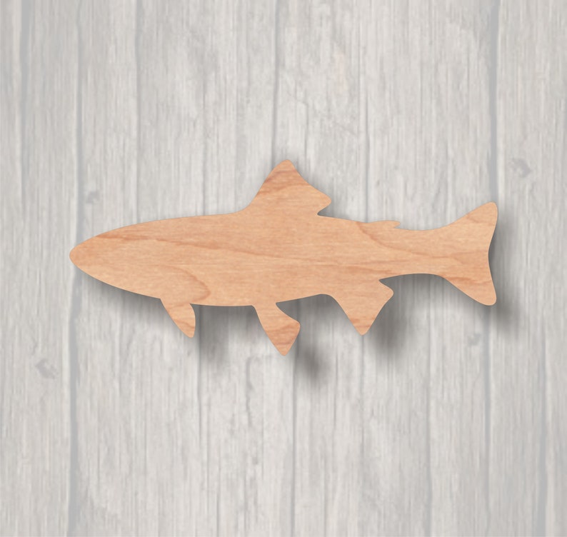 Trout. Unfinished Wood Cutout. Wood Cutout. Laser Cutout. Wood Etsy
