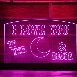 Customizable LED Sign with Wood Base, USB Powered image 6