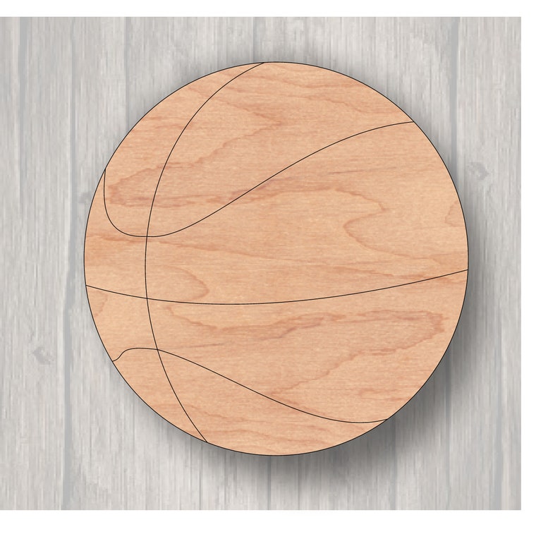 Basketball. Unfinished Wood Cutout. Wood Cutout. Laser Cutout. Etsy