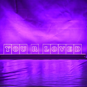 Customizable LED Sign with Wood Base, USB Powered image 8