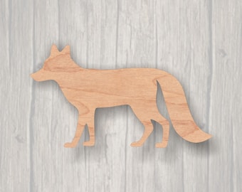 Fox. Unfinished wood cutout.  Wood cutout. Laser Cutout. Wood Sign. Sign blank. Ready to paint. Door Hanger.