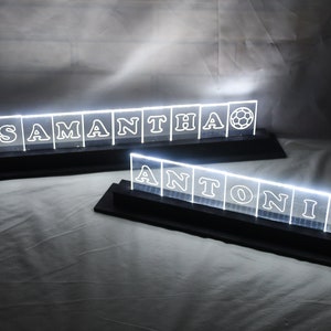 Customizable LED Sign with Wood Base, USB Powered image 7