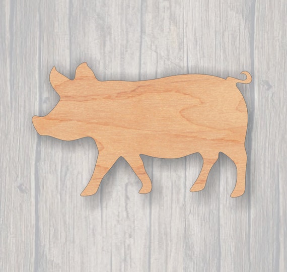 DIY Craft Pig Door Hanger Blank Wood Door Hanger Farm Animal Unfinished Wood Door Hanger DIY Craft Pig Door Hanger Blank Wood Door Hanger Farm Animal Unfinished Wood Door Hanger