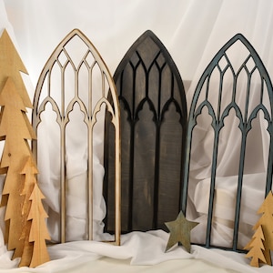 Cathedral Windows, Church windows, Vintage-look wood window frames, BoHo Decor, Antique finish, Gothic Window frame, 30&quot; & 40&quot; Custom sizes