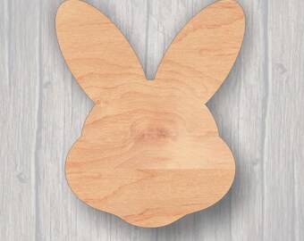 Easter Bunny Face. Rustic Wood Sign. Farmhouse Decor Sign. Laser Cutout. Wood Sign. Unfinished Sign. Custom Sign. Custom Cutout.