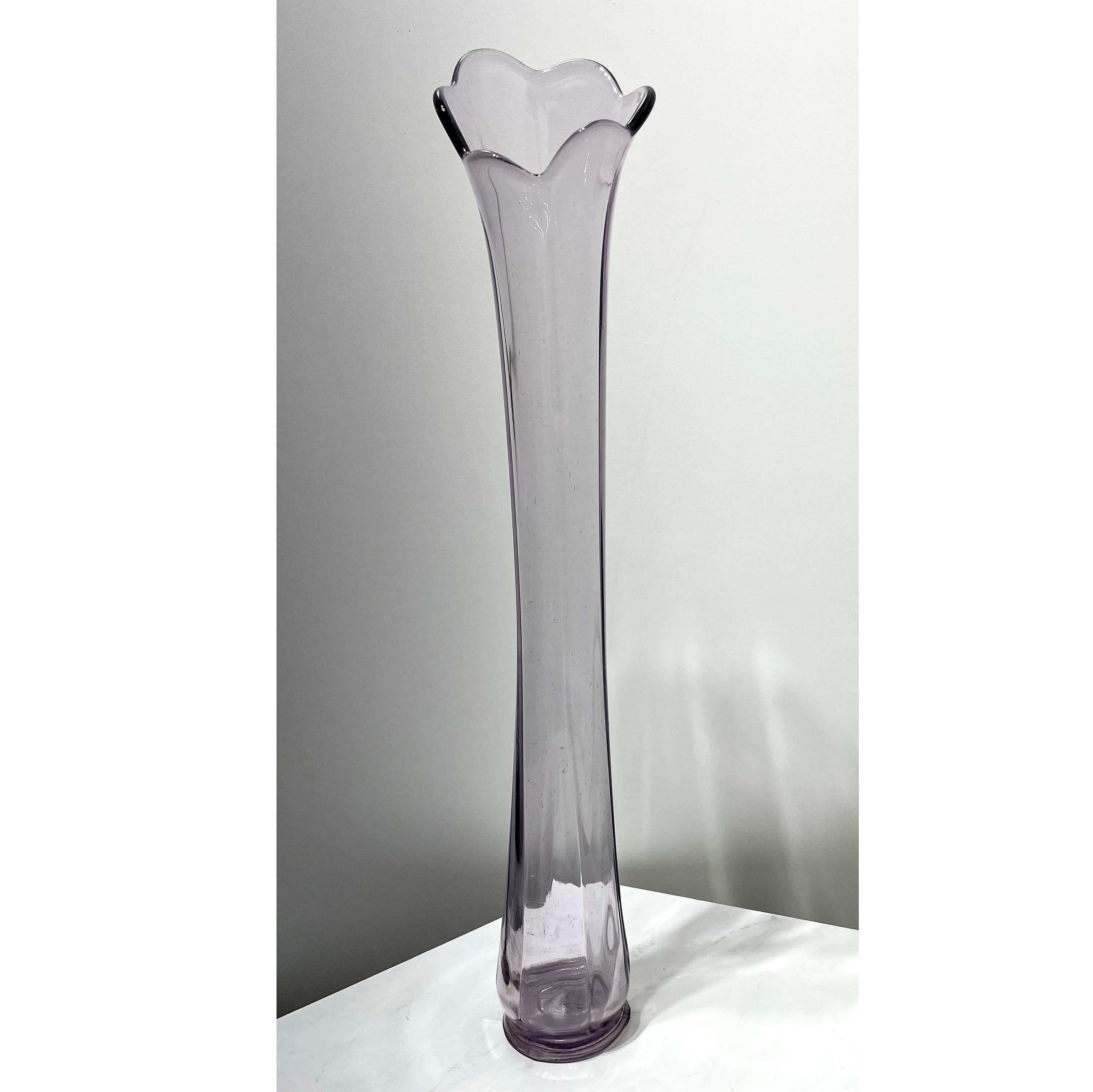 Antique Manganese Purple Glass Swung Vase//eapg Lilac/lavender Etsy