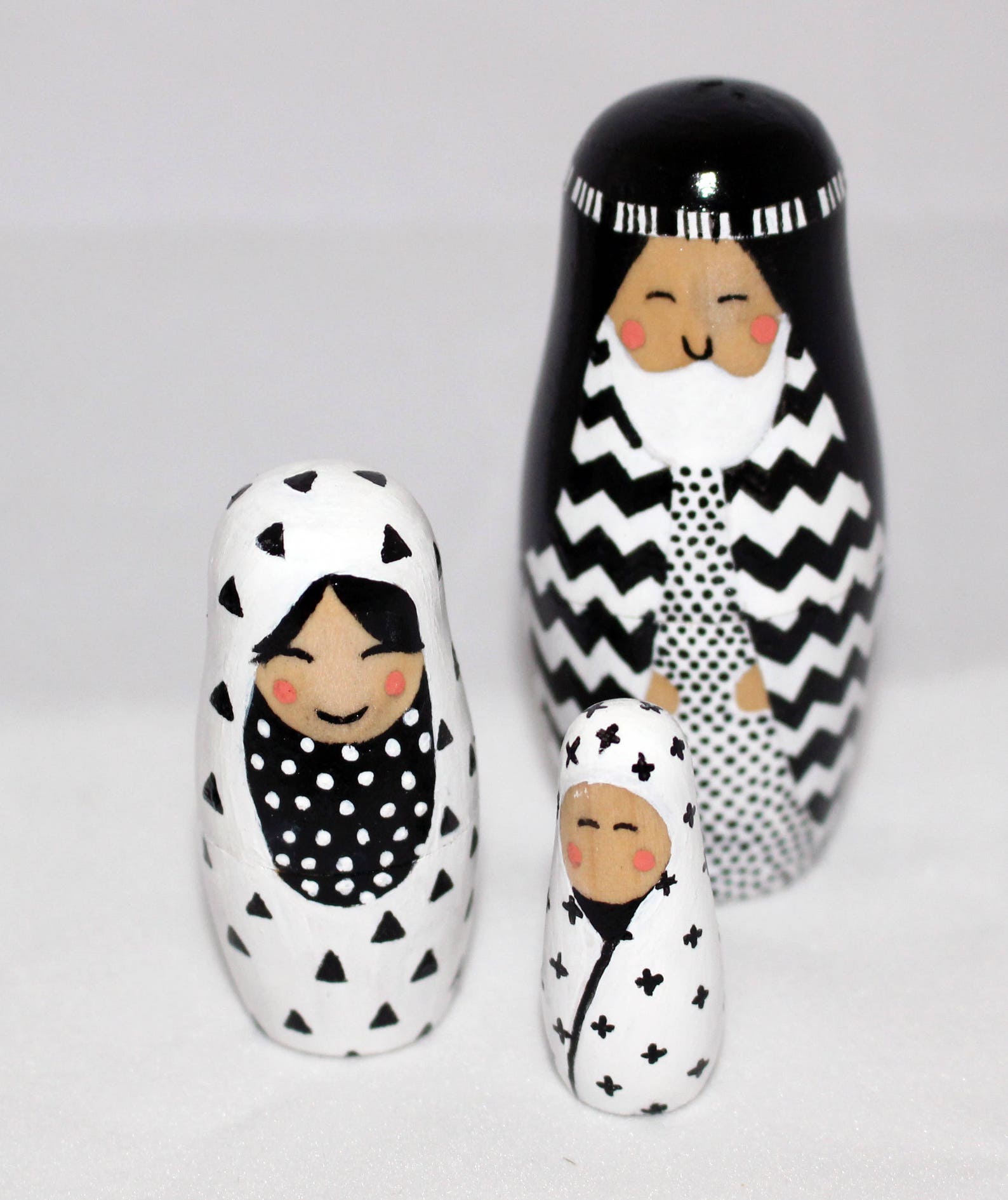 Nativity Set Russian Nesting Dolls HANDPAINTED Modern Etsy