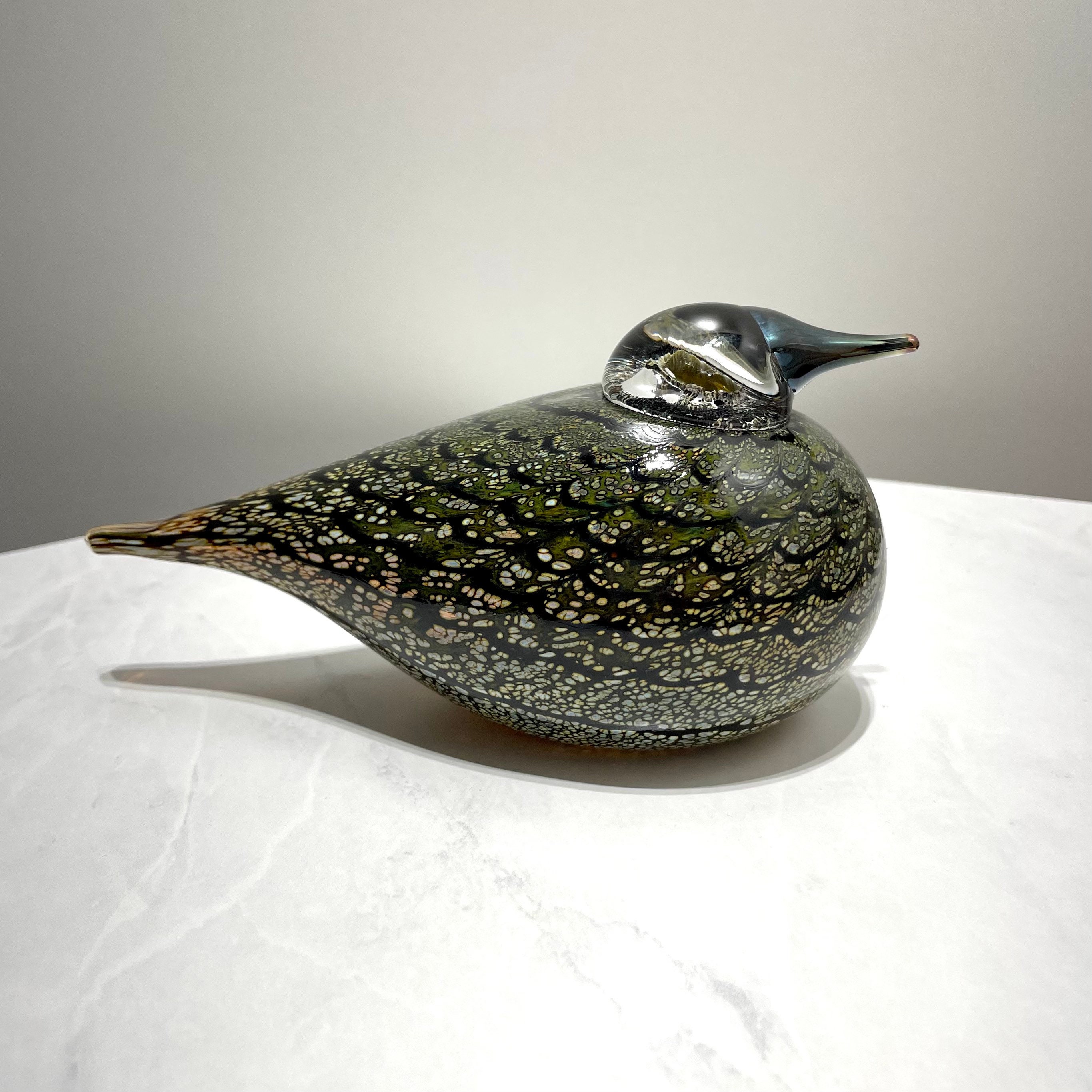 イタリア製ガラスの鳥の置物iittala