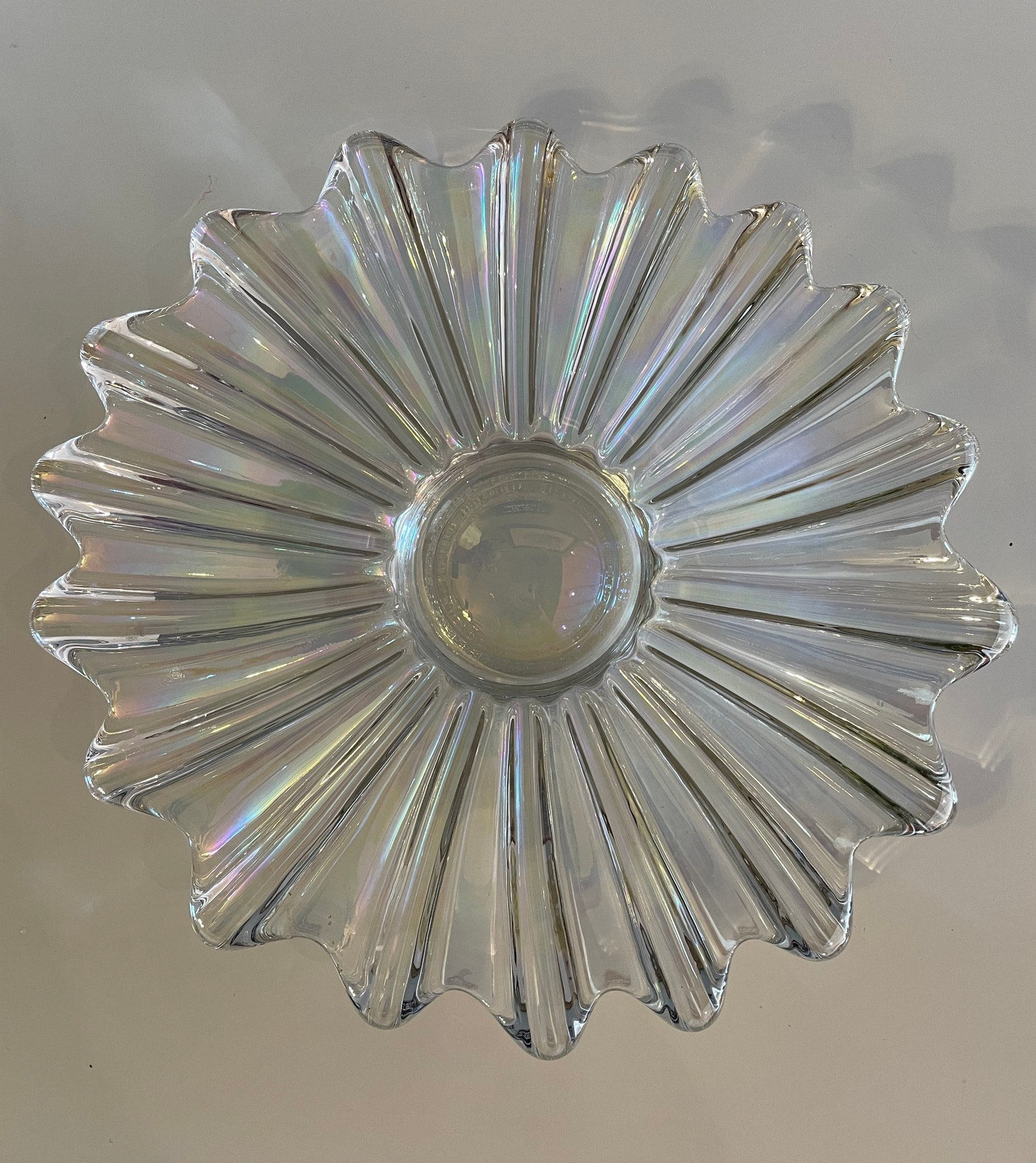 Vintage 1950s Federal Glass Iridescent Carnival Glass Plate/ - Etsy