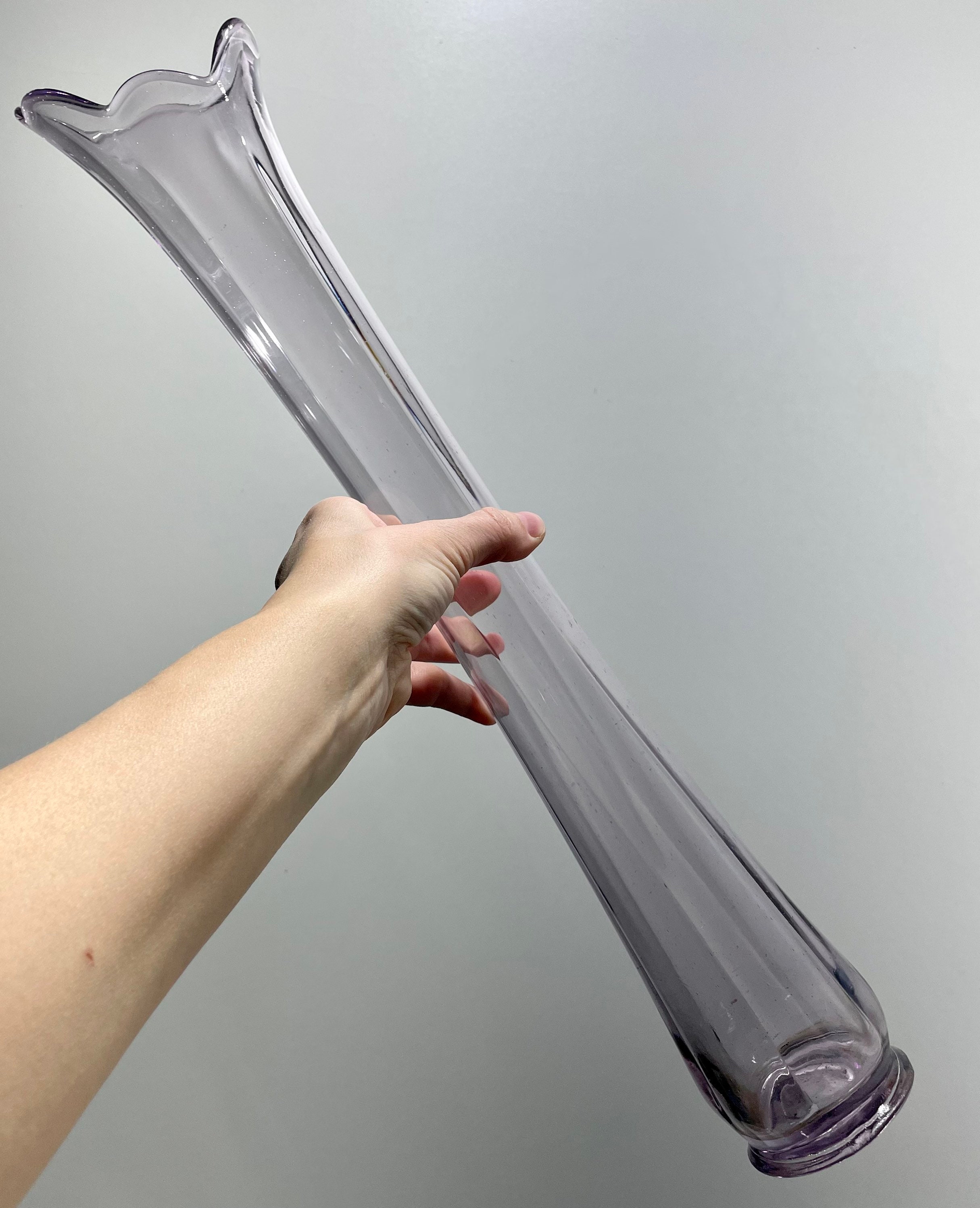 Antique Manganese Purple Glass Swung Vase//eapg Lilac/lavender Etsy