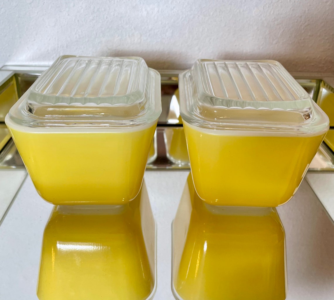 Rare Pyrex Daisy Pattern Complete Set of Refrigerator Dishes - Etsy