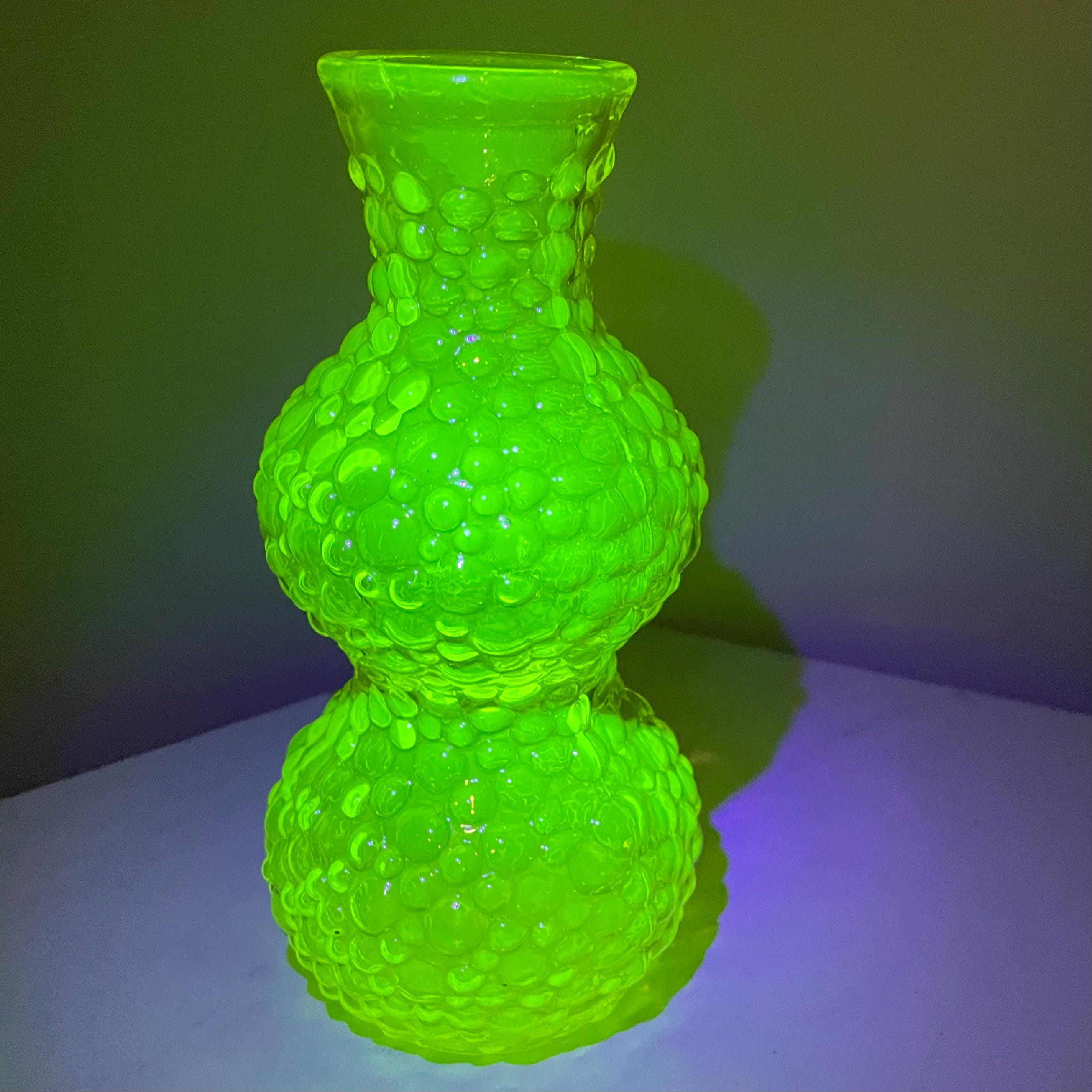 Mid-century Modern Uranium Glass Italian Rossini Empoli Vaseline