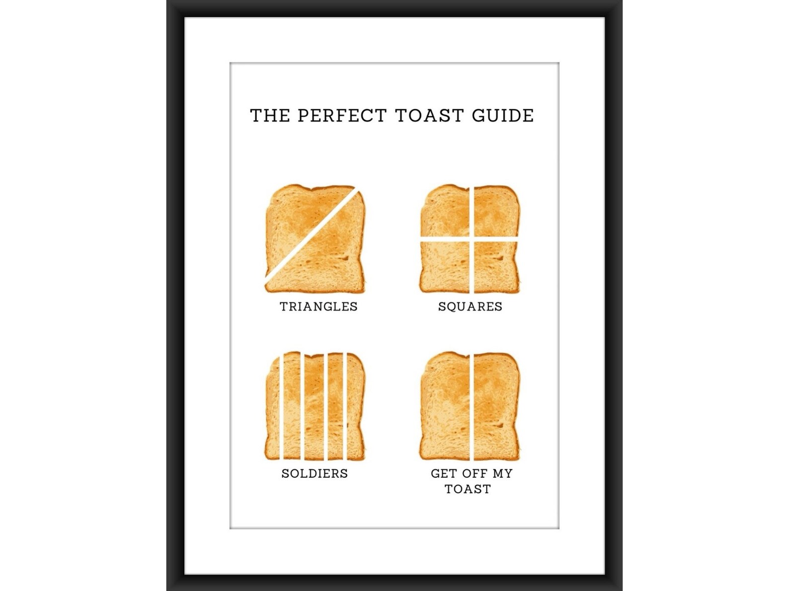 The perfect toast guide kitchen print poster A4 Funny humour Etsy