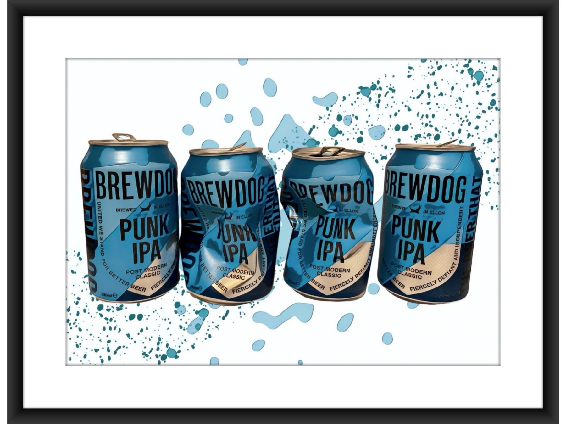 Funky Brew Hund Craft Beer can Punk IPA Print Blau schwarz Etsy