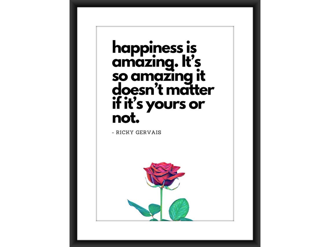 Ricky Gervais After Life Quote Happiness Love A4 Print - Etsy