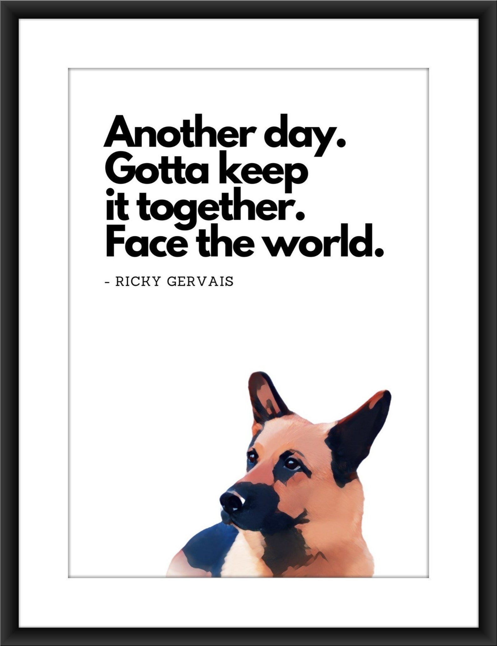 Ricky Gervais After Life Quote Dog Lover Positivity A4 Print - Etsy