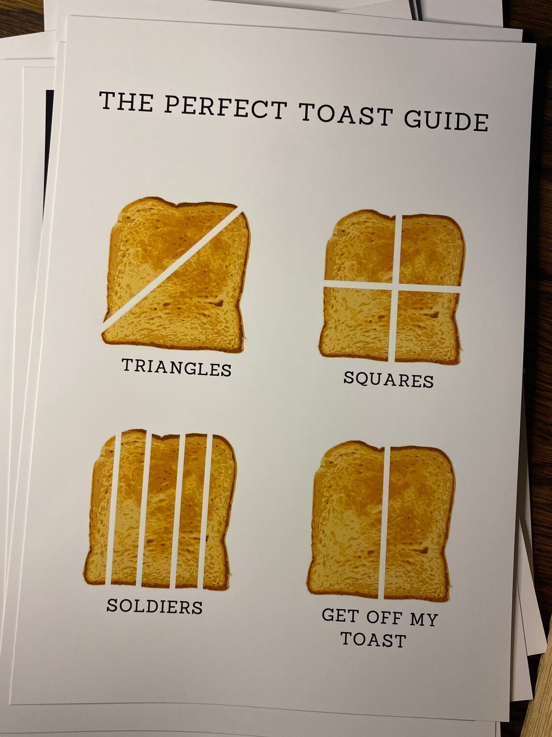 The perfect toast guide kitchen print poster A4 Funny humour Etsy
