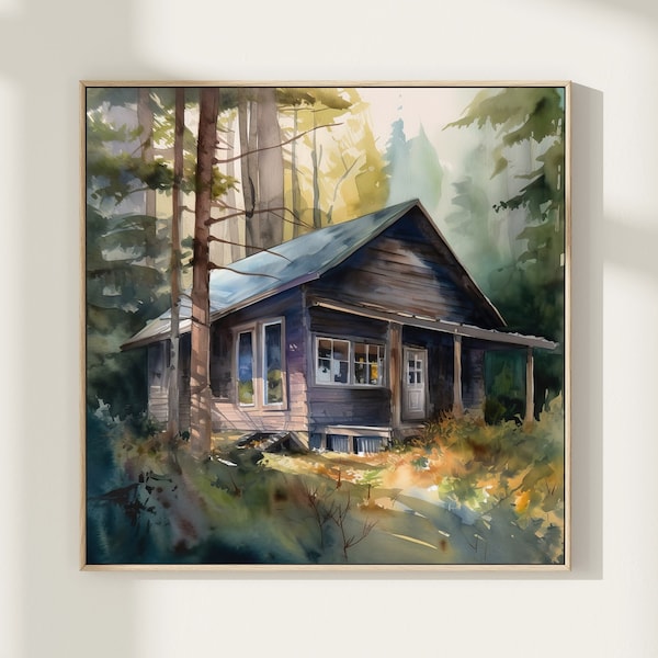 Cabane dans la forêt Art Print. FW