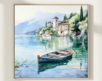 Lake Como Art Print: Italian Riviera Travel Poster