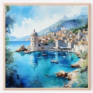 Dubrovnik Art Print, Croatia Art, Dubrovnik Poster, Travel Gift, Travel Poster, Croatia Wall Art, Travel Gift, Home Decor, Housewarming Gift