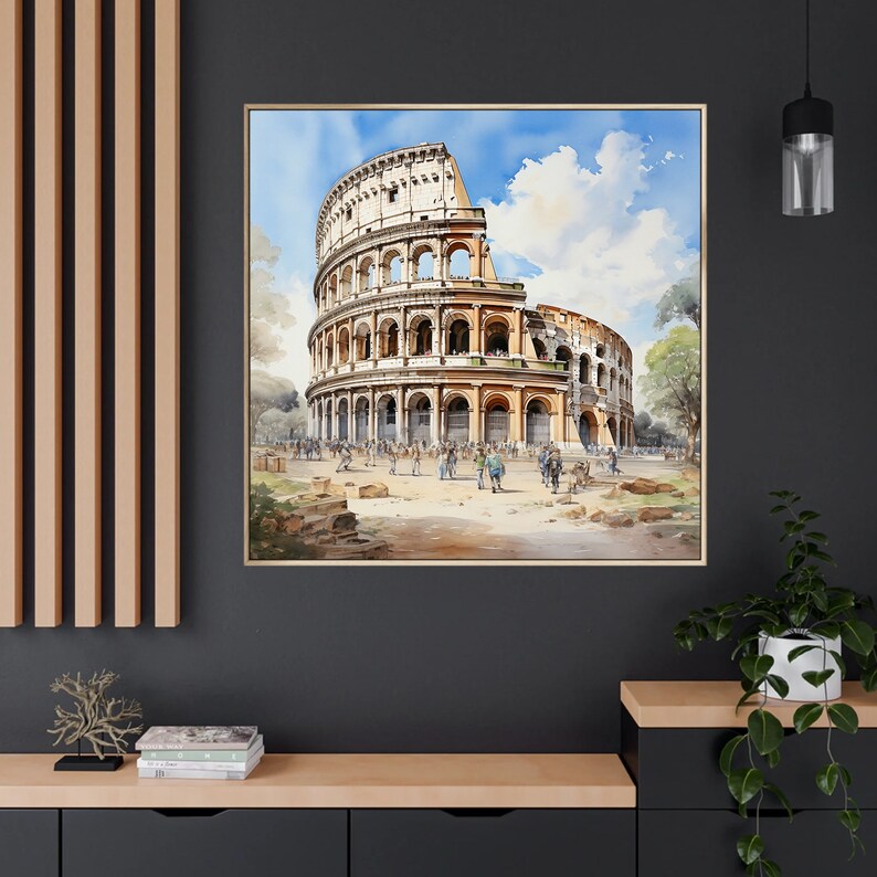 Colosseum Rome Art Print: Italy Wall Decor - Etsy