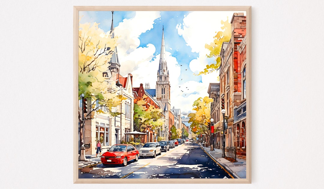 Ottawa Watercolor Painting Art Print, Ottawa Poster, Ottawa Travel