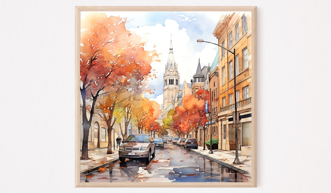 Ottawa Watercolor Painting Art Print, Ottawa Poster, Ottawa Travel