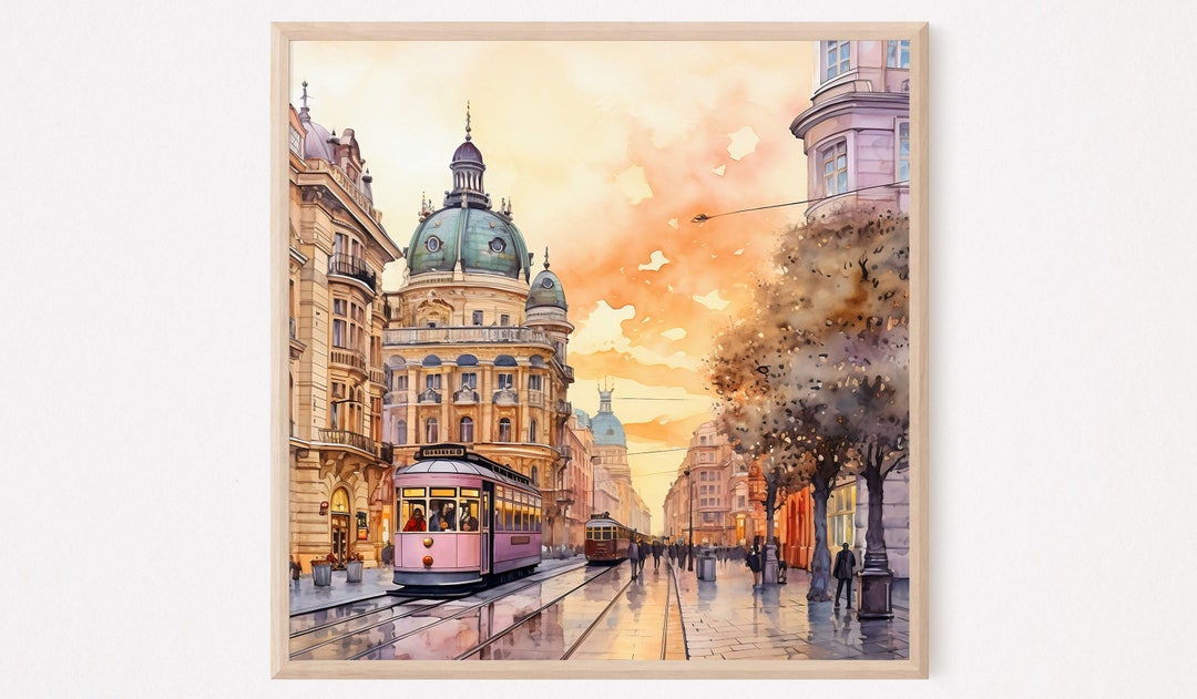 Vienna Poster Austria Print, Vienna Wall Art, Austrian Bohemian Travel Poster, Vienna Gift