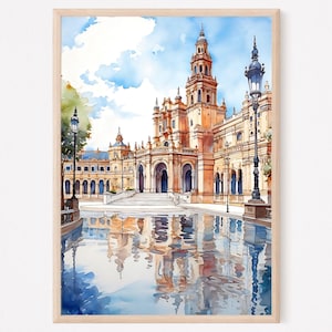 Seville Plaza De Espana Art Print: Spain Travel Poster