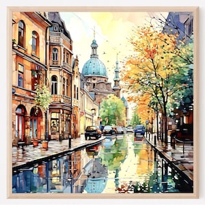 Berlin Stadt Street Art Druck, Berlin Reiseplakat, Deutschland Reisegeschenk, Berlin Kunstwerk, Deutschland Plakat, Berlin Geschenk