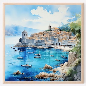 Impresión de Dubrovnik Impresión de paisaje para decoración del hogar de Dubrovnik Arte de pared de Dubrovnik para entusiastas de Croacia Regalo para colgar en la pared Impresión de Dubrovnik, Croacia