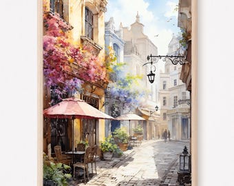 Vienna Travel Poster: Vintage Austrian Cafe Art Print