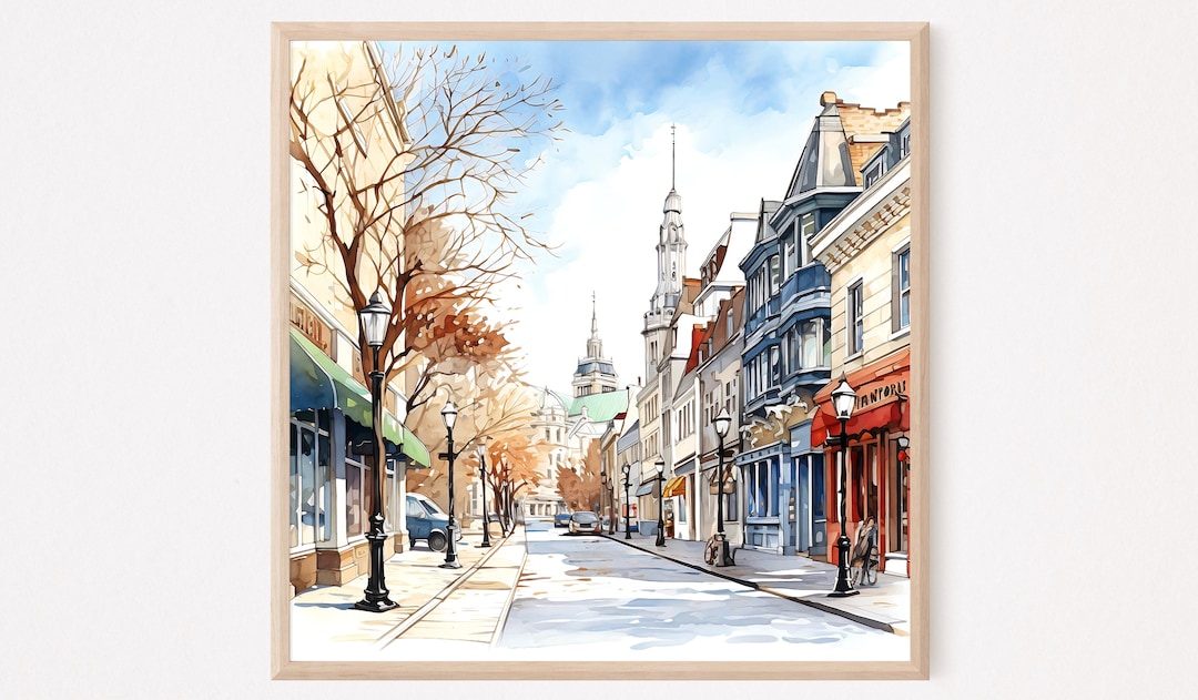 Ottawa Watercolor Painting Art Print Ottawa Poster Ottawa Etsy