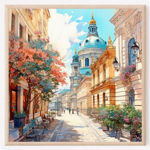 Viena Áustria Impressão Arte de parede de viagem europeia